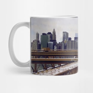 Brooklyn Bridge Winter in New York Mug